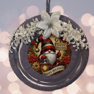 15" Gnome Holiday Wreath